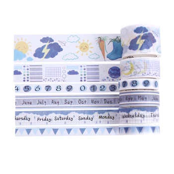 

5/6/7 Rolls Paper Masking Washi Tape Set Fresh And Cute Decorative Adhesive Scrapbooking DIY Paper Stickers 3M