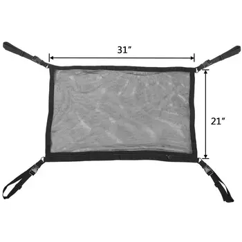

Car Roof Storage Net Large Capacity Car Ceiling Mesh Organizer Zipper Storage Bag Interior Cargo Net