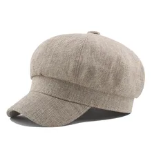 Унисекс; модная осенне-зимняя Винтаж однотонная хлопковая восьмиугольная шляпа теплая шляпа для художников Шляпка из газеты krantenverkoper petjes 3