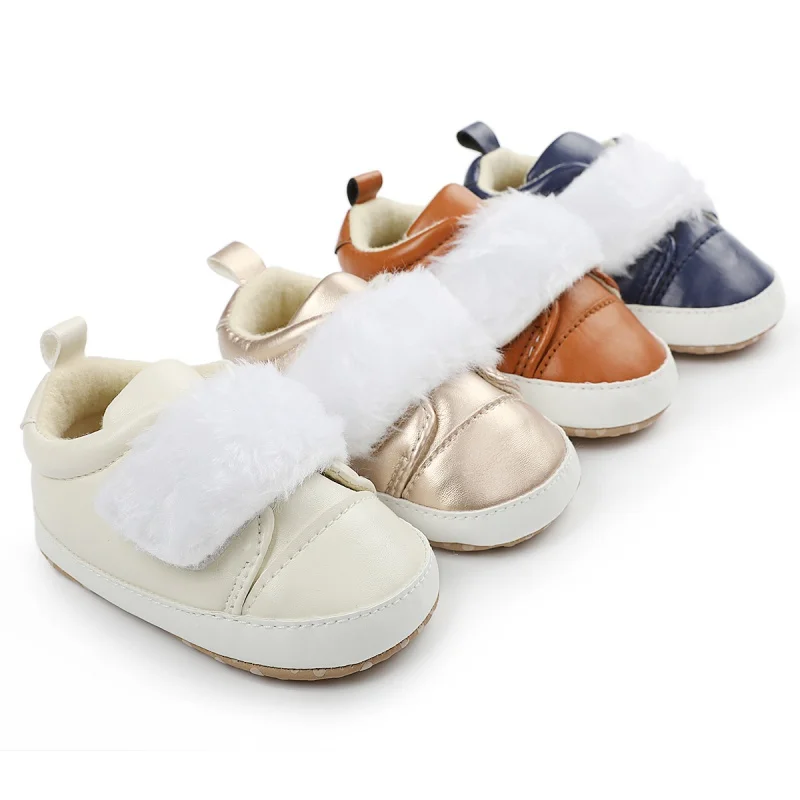 

Baby Soft Sole Prewalker Sneakers Baby Boy Girl Crib Shoes Leather Sports Non-slip Walker Shoes Anti-slip Soft Sole Crib Shoes