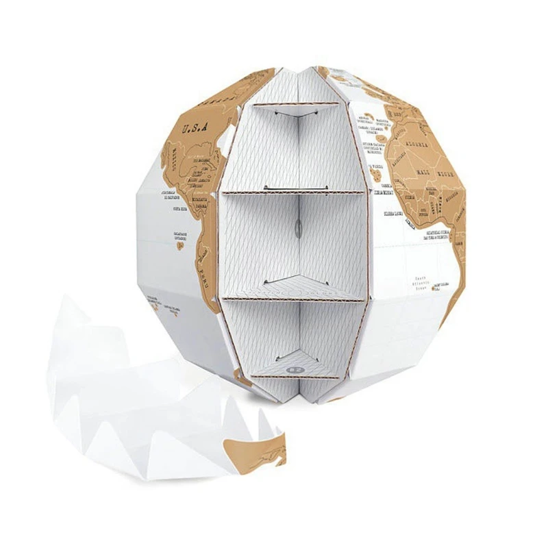 DIY скретч 3D карта бумажная головоломка для путешествия маркировка Глобус 3D стерео сборка глобус Карта мира путешествия ребенок детская