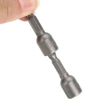 

9 Pcs Magnetic Nut Driver Set 8mm 5/16 Socket Adapter Hex Drill Bits Tools