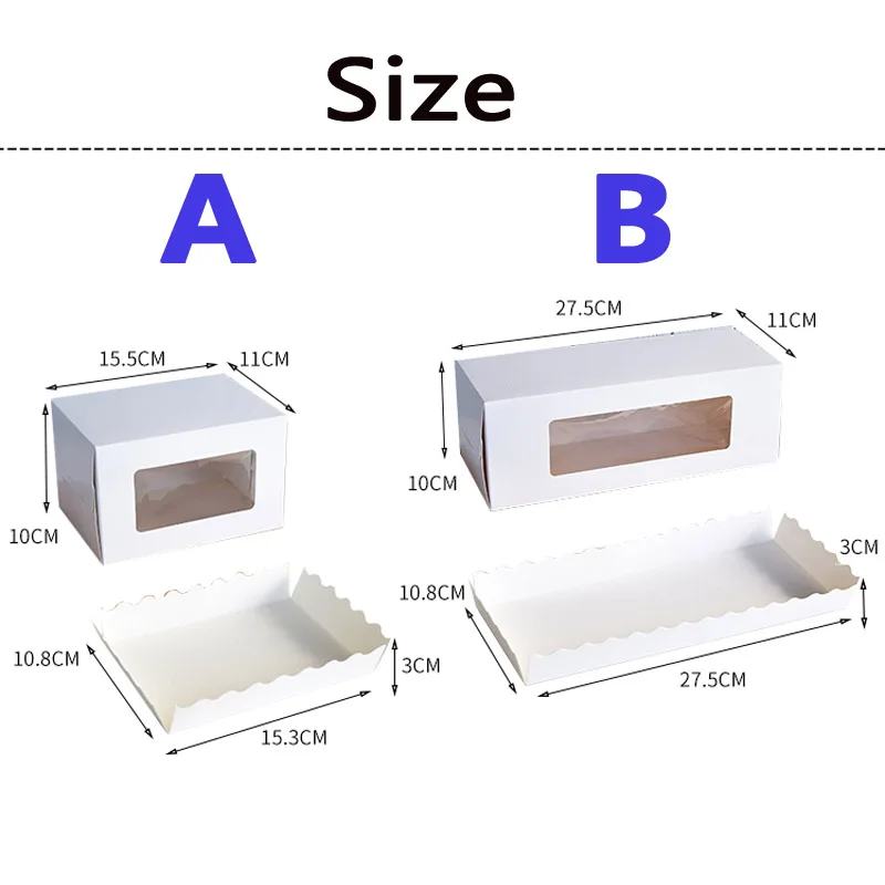 20 компл. Рулон торт бумажные упаковочные коробки мусс контейнер Хлебница коробки пищевой хлебобулочные держатель печенья открытое окно