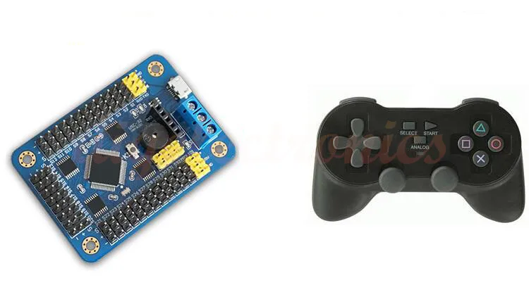 PS2 беспроводной пульт управления с приемным модулем для рука робота-манипулятора сервопривод плата управления умный автомобиль