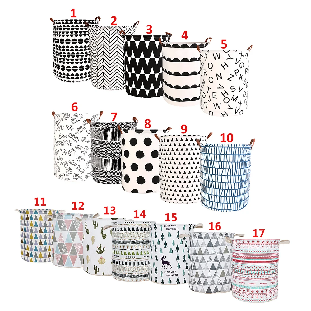 

Folding Laundry Basket Round Storage Bin Large Hamper Collapsible Clothes Toys Laundry Holder Organizer For Bathroom 1pc