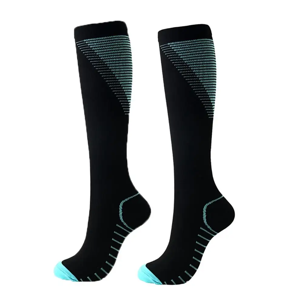 L Compression Socks Knee High/Long Printed Polyester Nylon Hosiery Outdoor Sports Footwear Accessories For Women Men - Цвет: L