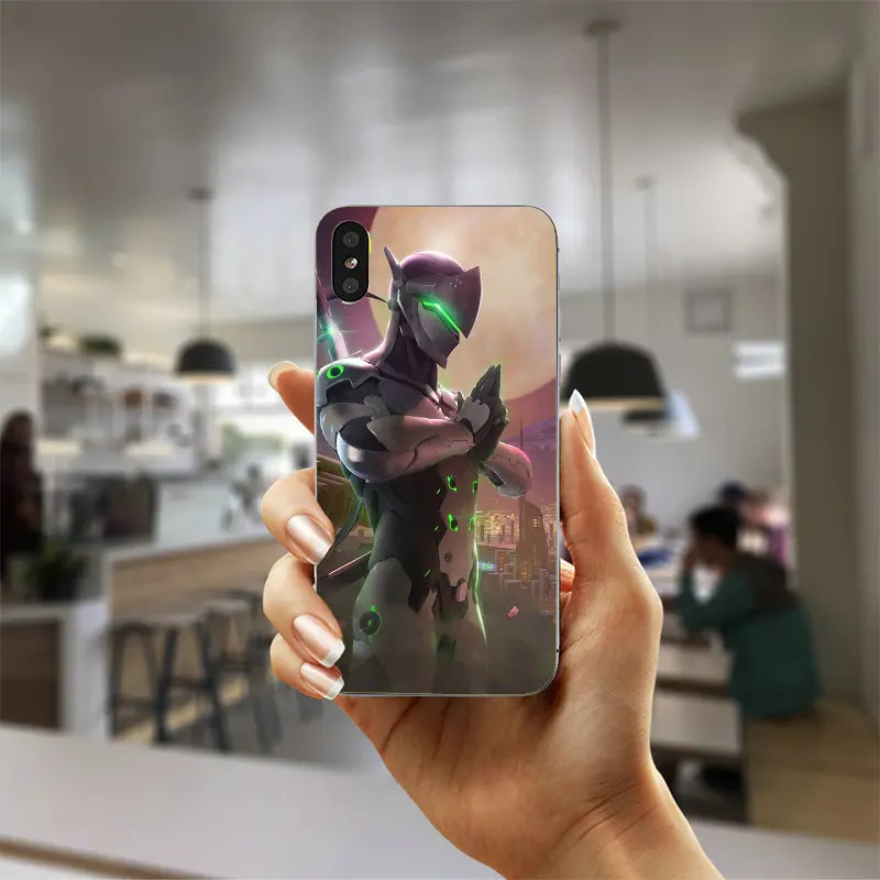 Мягкие силиконовые чехлы Genji Overwatchs для iPhone X XR XS Max 10 7 6 6s 8 Plus 4 4s 5 5S SE 5C