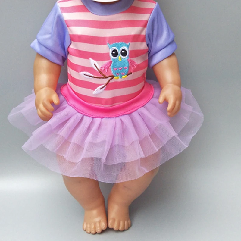 

18 inch baby dolls clothes shirt lace skirt for 43cm baby doll wearing accessory kids girl gifts