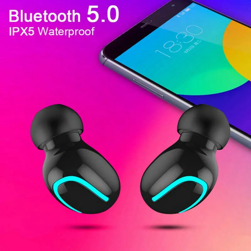 Новейшая мода Bluetooth 5,0 гарнитура TWS беспроводные наушники Близнецы наушники 5D стерео наушники
