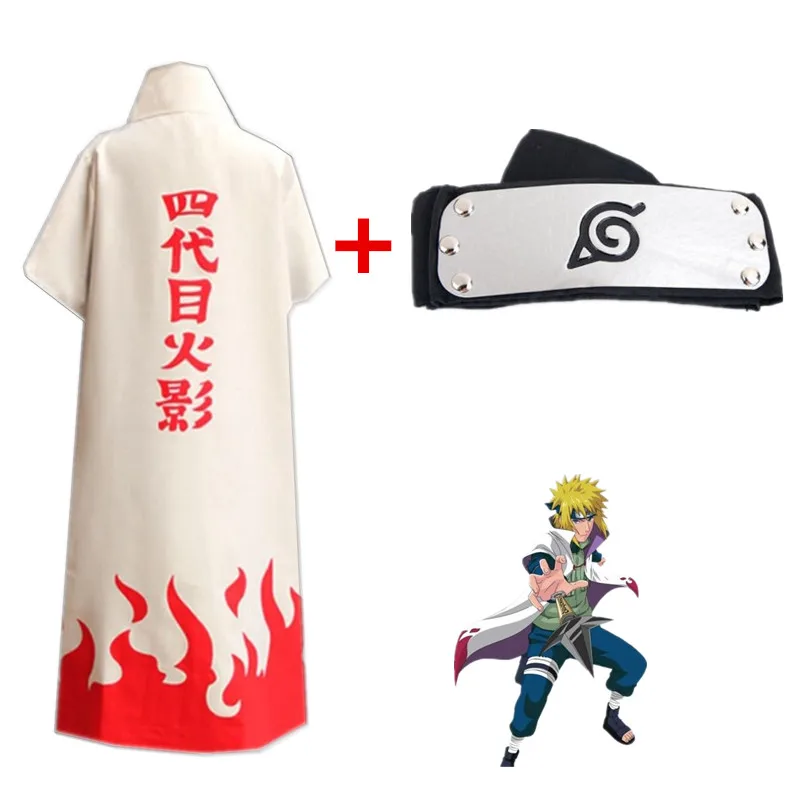 Костюм для косплея из аниме Наруто 4th Yondaime Hokage Namikaze Minato Hood куртка + Protector платье