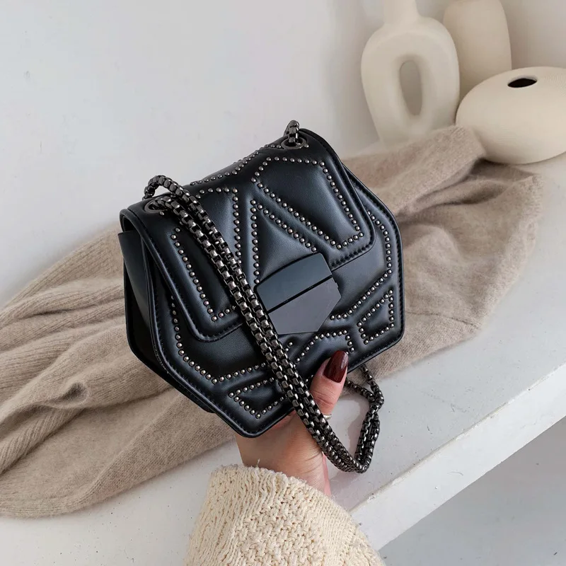 

Bag Western Style WOMEN'S Bag 2020 New Style Fashion Korean-style Versatile Textured Shoulder Bag Chain Fashion Shoulder Bag