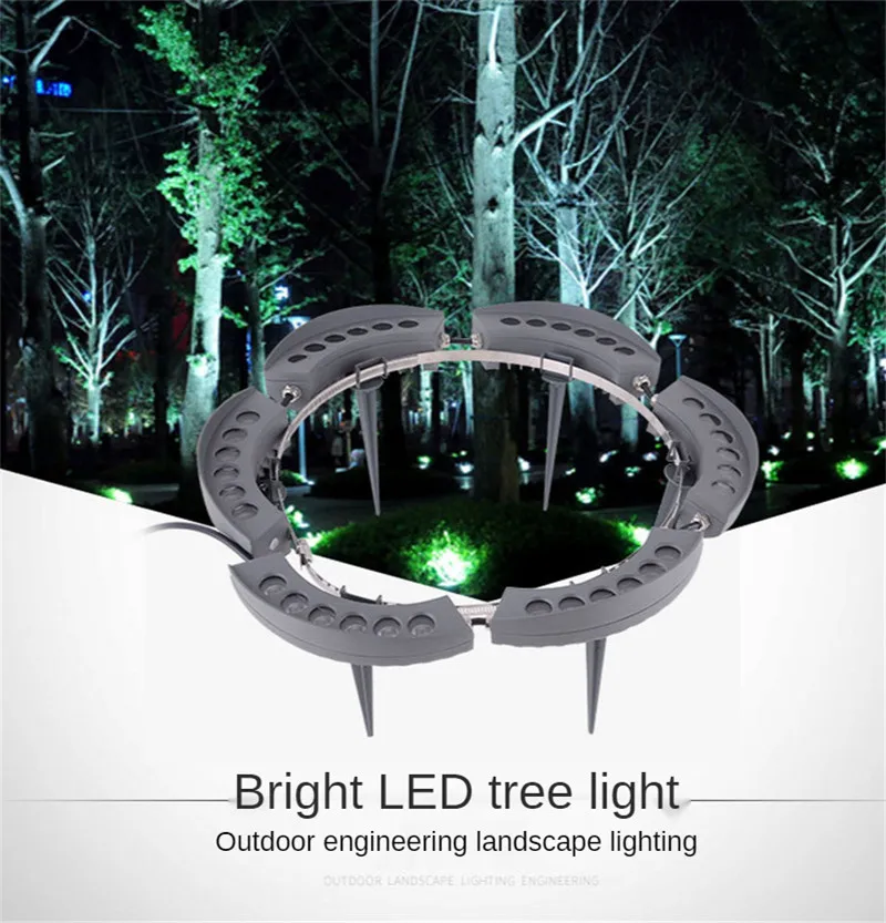 Colorful RGB Tree Light Landscape Lighting Landscape Garden Lighting Project Villa City Park Heti Lighting IP65 DC24V Pillar Led