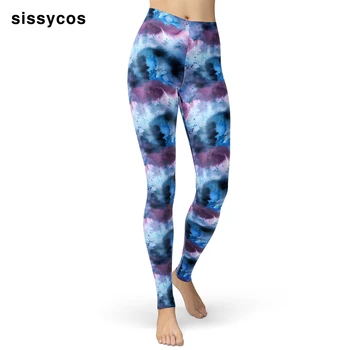 

Women Tie Dye Print Leggings 80s Neon Artistic Splash Vintage Brushed Buttery Soft Elasticity Skinny Breathable Fitness Trousers