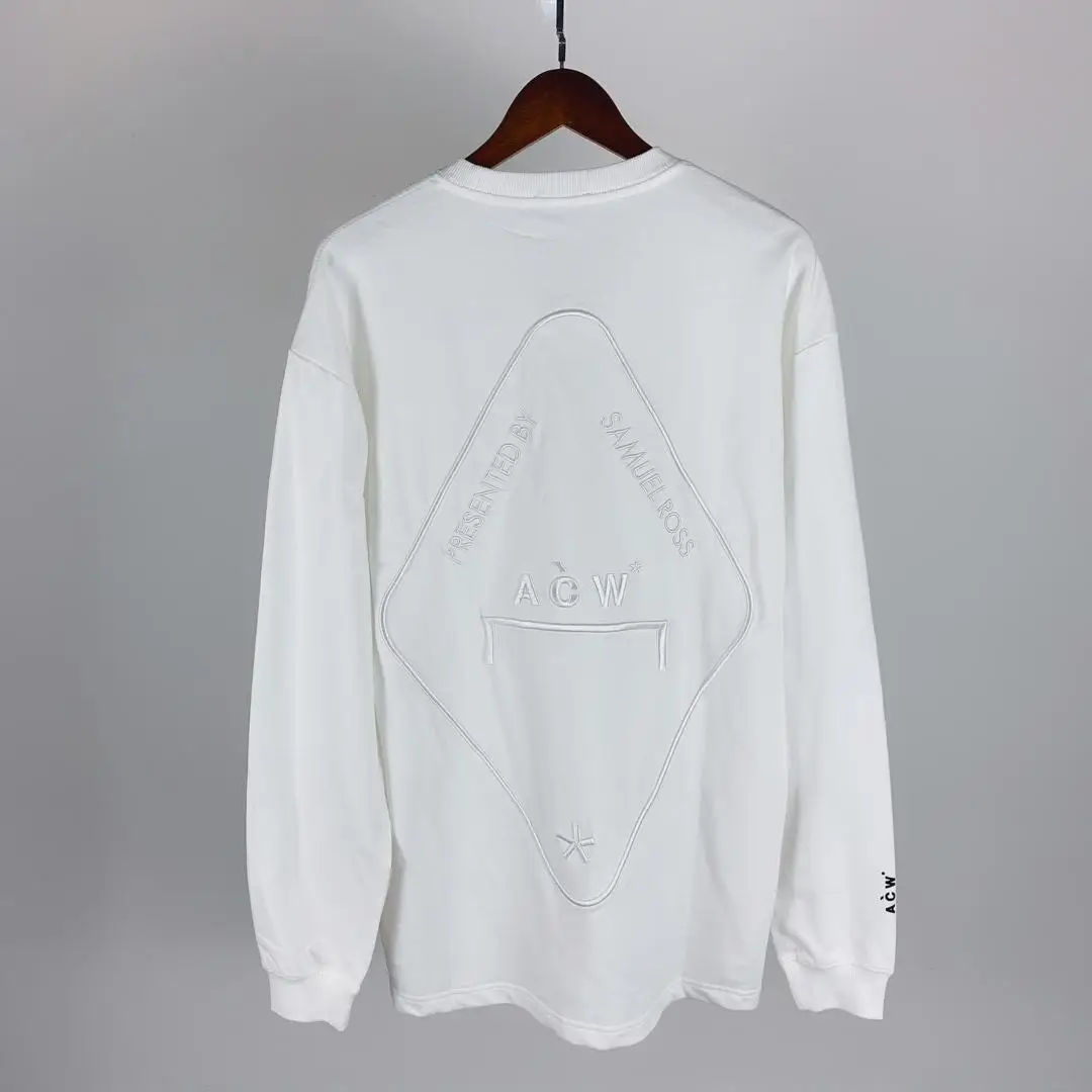 white3 19SS ACW толстовки оверсайз вышивка 1:1 высокое качество холодные стены пуловеры для мужчин и женщин уличная хип хоп холодные настенные толстовки - Цвет: white3