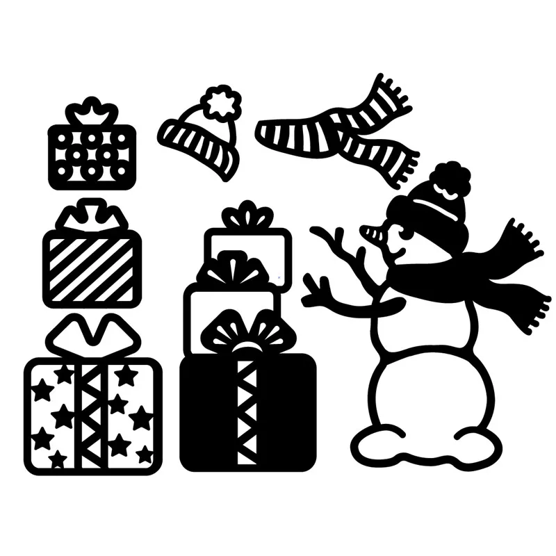 

Eastshape Snowman Metal Cutting Dies Merry Christmas for Craft Die Scrapbooking Embossing Stencil DIY Die Cut Card Decoration