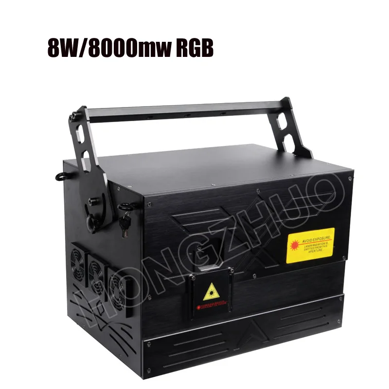 8w case 2 RGB Полноцветный узор эффект Аудио звезда Вихрь лазерный проектор сценический диско DJ клуб бар KTV семейные вечерние светильник шоу - Цвет: 8w case 2