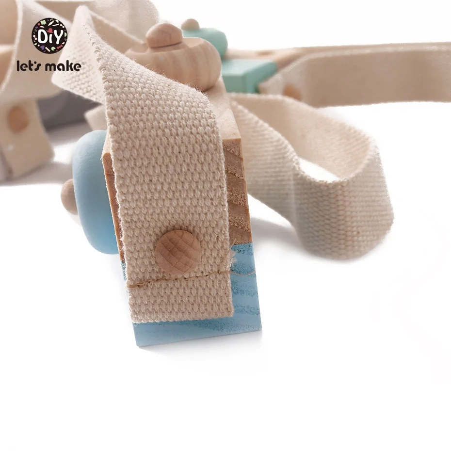 Let'S Make 1Pc Wooden Baby Toys Fashion Camera Wood Pendants Montessori Toys For Kids Wooden Diy Present Nursing Gift Baby Block