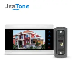 JeaTone 7 ''TFT lcd проводной видео телефон двери визуальный видеодомофон спикерфон домофон система с водонепроницаемой уличная камера с ИК