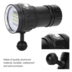 Multifunctional Waterproof Aluminum Diving Span Class Ui-Risk_flag3 Lamp LED Underwater Photography Light Flashlight