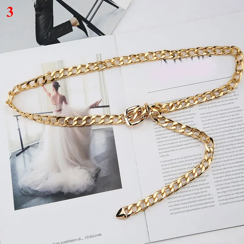 Punk Metal Women'S Belt Chain Gold Silver Waist Chain Dress Jeans Belts Girls Lady Waistband Belts For Women Body Chain Dropship - Image 3