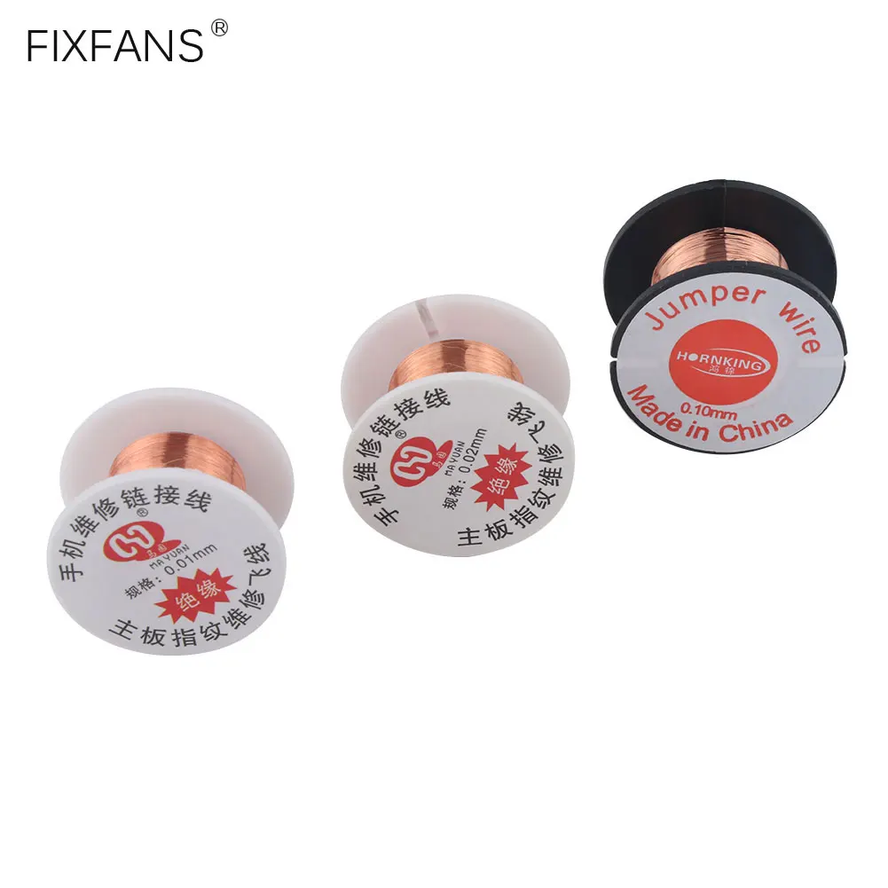 

Ultra Thin 0.01mm 0.02mm 0.1mm Insulation Copper Soldering Wire for iPhone Logic Board Fingerprint Repair Tool PCB Link Wire