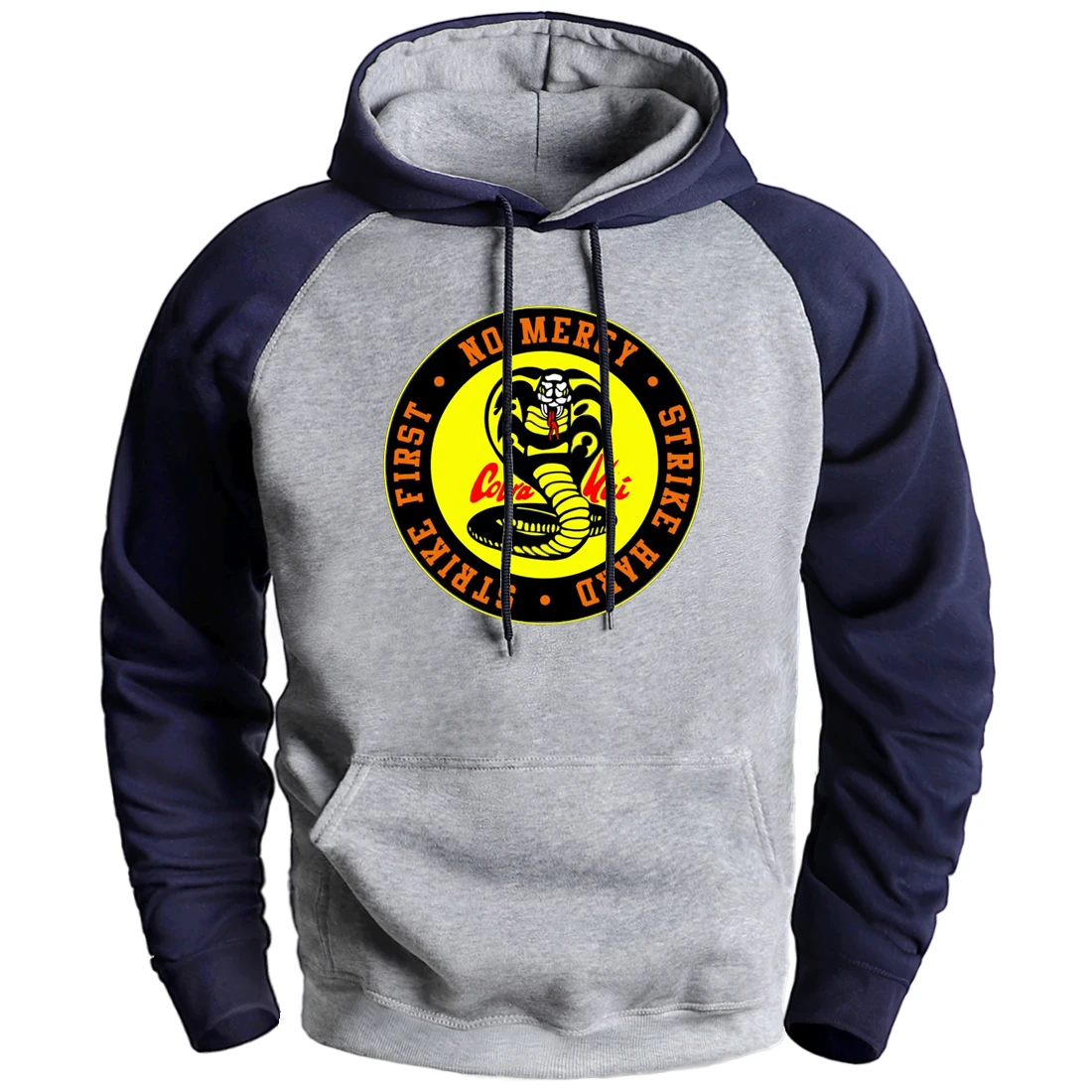 

Cobra Kai Print Men Winter Fleece Hoodie 2020 High Quality Casual Loose Soft Tracksuit Hoody Keep Warm Hip Hop Streetwear Hoody