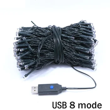 

USB 5V led string lights waterproof fariy lights 8 modes flicker Christmas garland 10m/20m for wedding outdoor Party decorative