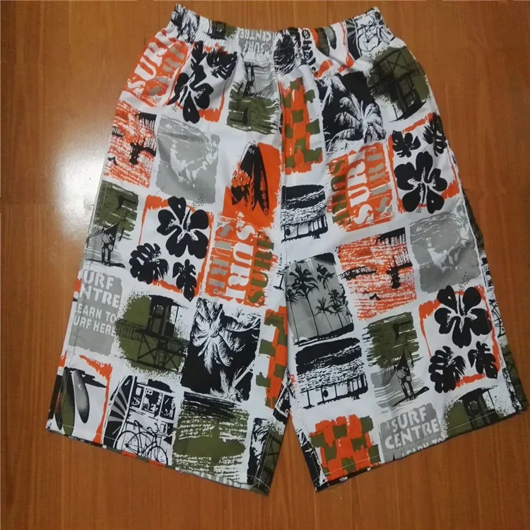 

MEN'S Beach Pants Printed Short Casual Pants Loose-Fit Quick-Dry Booth Goods Sports Surfing Drifting