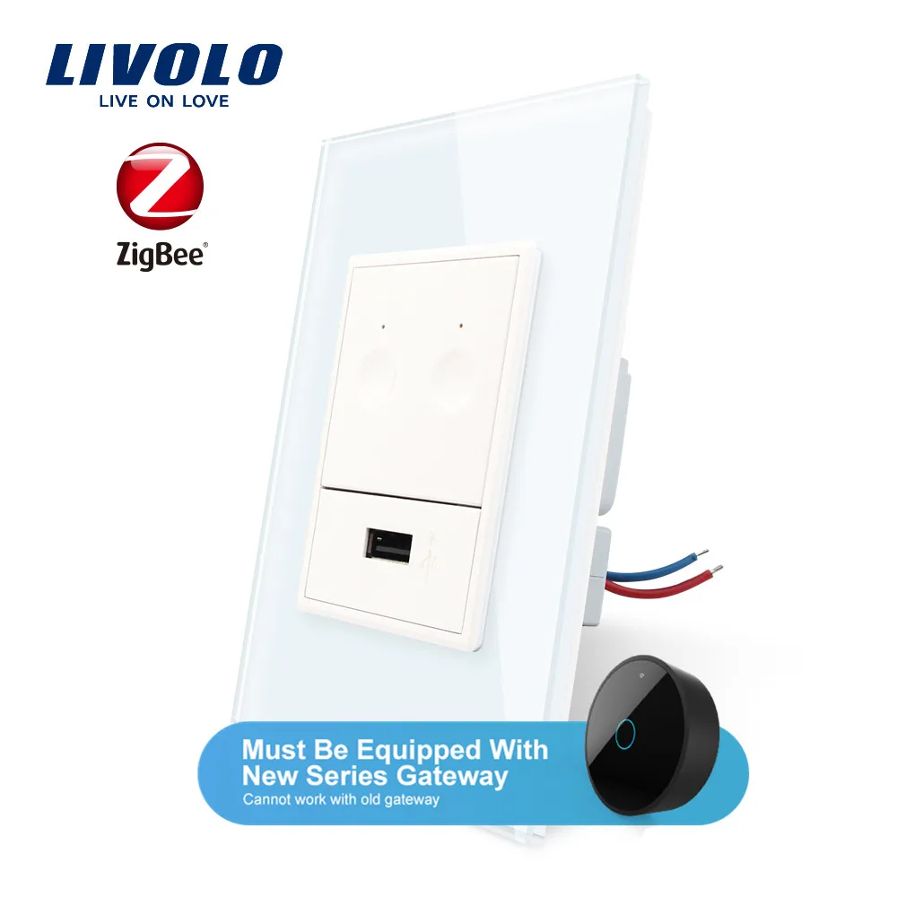 

Livolo US/AU Standard New SeriesWall Smart wifi app Touch Switch,2 Gang 1Way Touch, aleax,google home ,plastic key,without logo