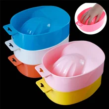 Пластиковая моющаяся миска для мытья рук для самостоятельного маникюра, советы для маникюра, инструменты для удаления порошка, маникюрные инструменты, поднос для чистки рук, случайный цвет
