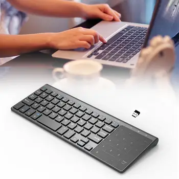 

Portable 2.4G Wireless Keyboard With Number Touchpad Thin Numeric Keypad For Android Windows Desktop Laptop Pc Tv box