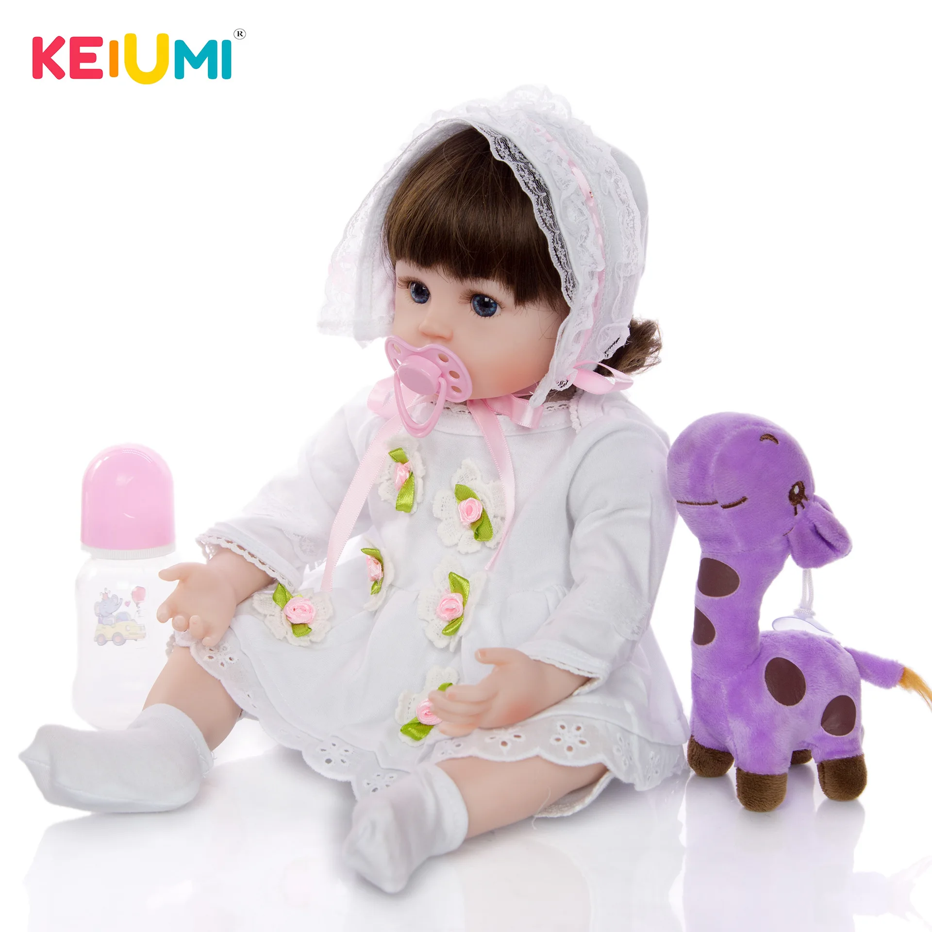 

Keiumi AliExpress Hot Selling 18-Inch Reborn Baby Doll Model Infant Reborn Baby