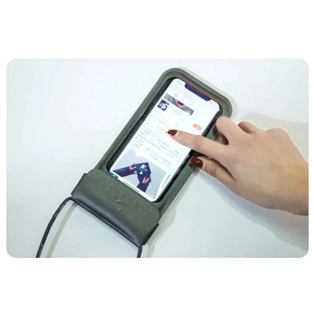 Mobile Phone Waterproof Bag Silver 6.0 Inch Digital Diving Touch Screen Universal Swimming Waterproof and Dustproof Phone Bag