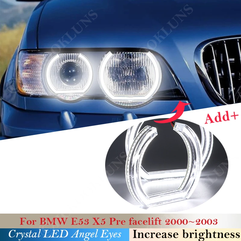 Светодиодные кольца ангельские глазки для BMW E53 X5 2000 2001 2002 2003 DTM | Автомобили и