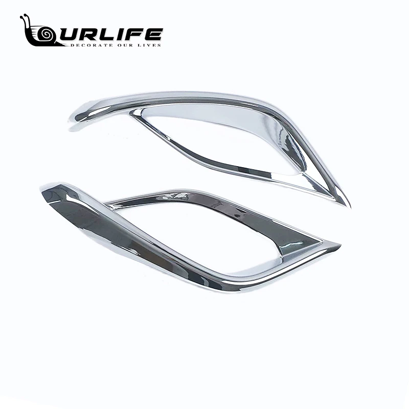 Carbon fiber Chrome ABS Car Front Rear Fog Light Lamp Cover Trim For Toyota Highlander Kluger XU70 2020 2021 2022 Accessories