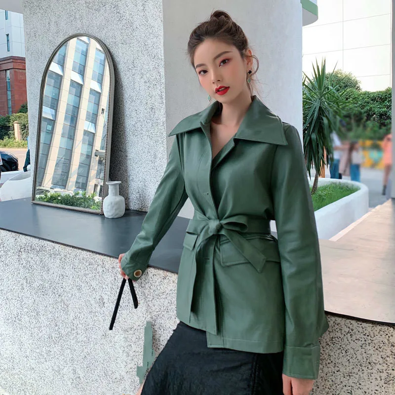 LANMREM Темпераментная Женская одежда из искусственной кожи свободное повседневное