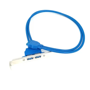 

USB 3.0 Back Panel Expansion Bracket to 20-Pin Header Cable (2-Port) CARPRIE New Computer Extender Cable