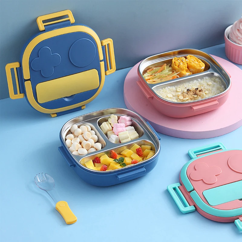 Portable Bento Box, 3-layers Lunch Box, Food Storage Tableware Outdoor Home  Kitchen Accessories For Adults & Kids,Random color