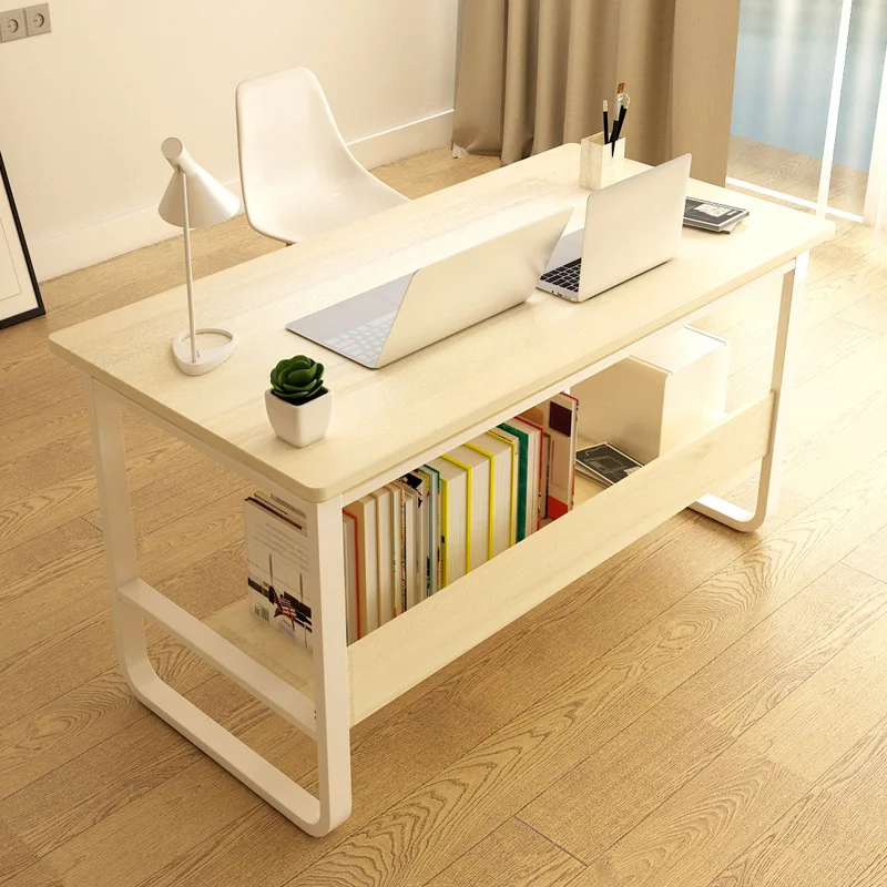 

Manufacturers Direct Selling Wood Desktop Computer Desk Household Minimalist Modern Students Bedroom Bookshelf Simple Table