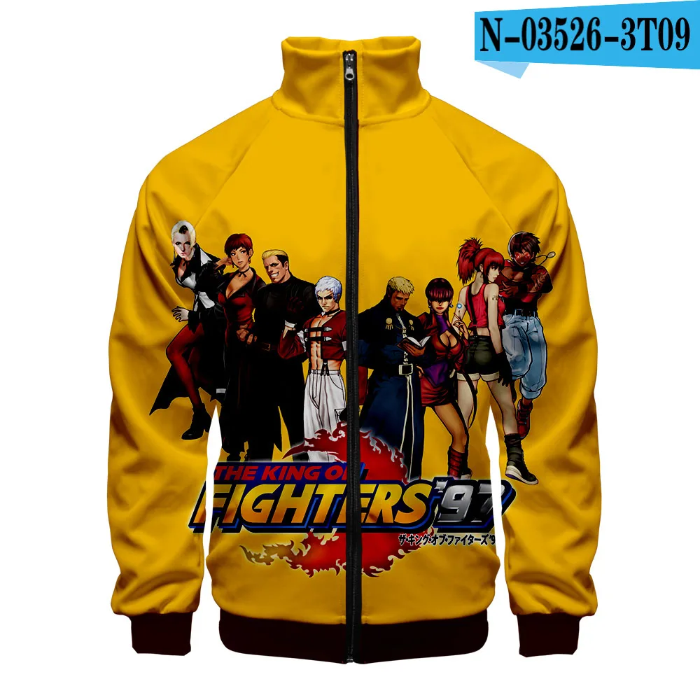 Король бойцов 3D чехол с принтами воротник на молнии куртка Модные женские/мужские горячая Распродажа модная уличная одежда - Цвет: 8