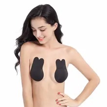 Женские Наклейки на грудь с эффектом против ударов, дышащие наклейки на грудь с кроличьими ушами, невидимый бюстгальтер без стального кольца