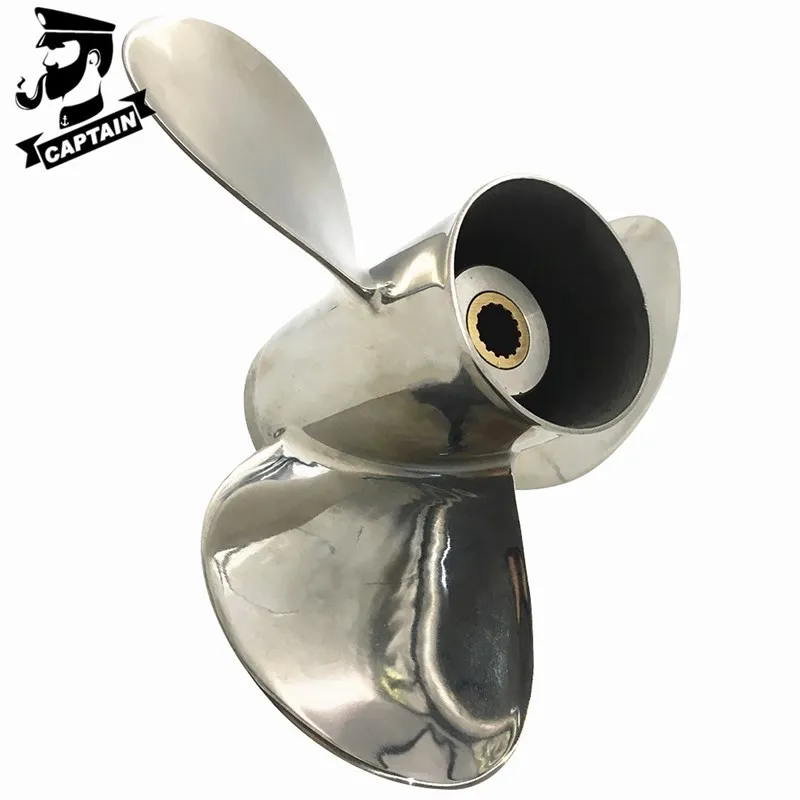 Captain Propeller 10x11 Fit Evinrude&Johnson Outboard Engine 15HP 25HP 30HP 35HP 14 Tooth Spline RH 765176