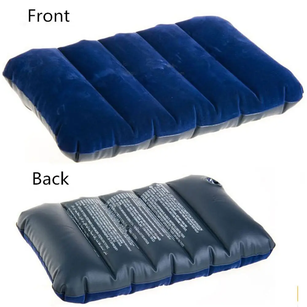 Портативная Сверхлегкая надувная подушка из ПВХ с флокированием, подушка для сна, подушка для путешествий, спальни, пешего туризма, пляжа, автомобиля, самолета, поддержка головы