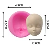 1pc Cooking Tools Silicone Mold Polymer Clay Chocolate Candy Jelly Baking 3D Baby Face DIY Girl Face Human Face ► Photo 2/5