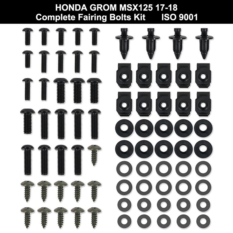 Motorcycle Fairing Fasteners Complete Bolt Kit Fit For Honda GROM MSX125 17-18