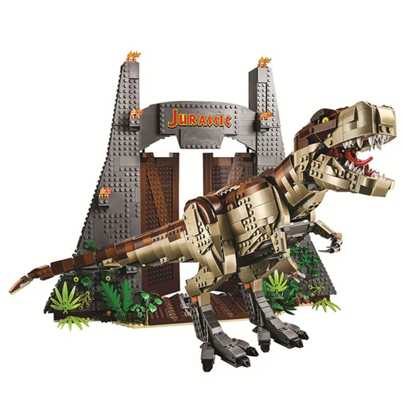 Парк Юрского периода Раптор динозавры T. rex Rampage фигурки строительные блоки кирпичи игрушки Juguetes Рождественский подарок