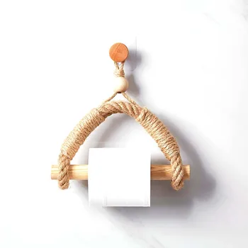 

Vintage Towel Hanging Rope Toilet Paper Holder Home Hotel Bathroom Decoration Supplies Paper Towel Holder Toilet Paper Stand