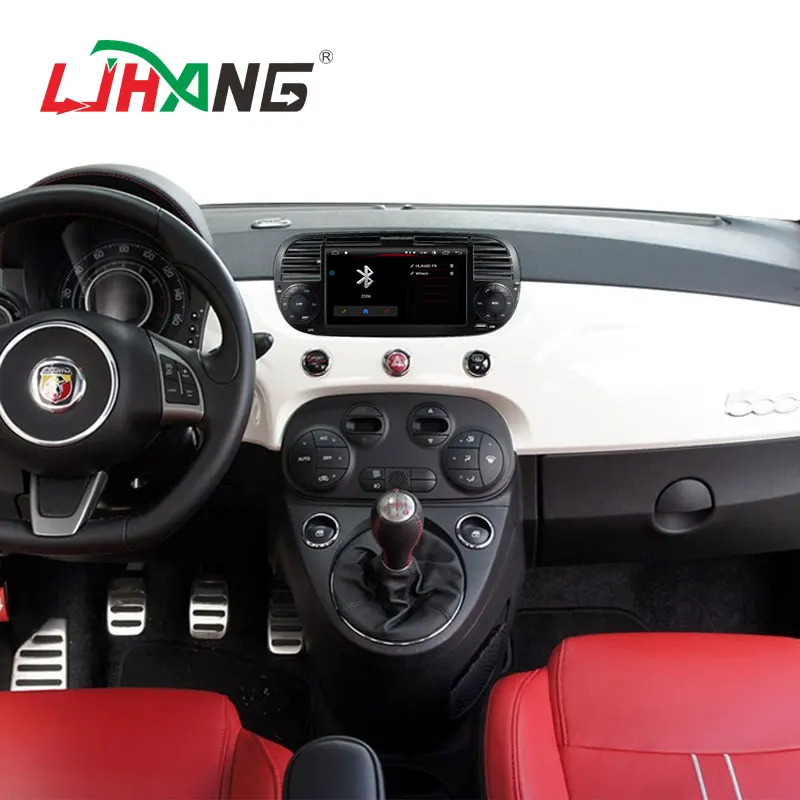 LJHANG 1 din Android 10 автомобильный dvd плеер для Fiat 500 Abarth 2007 2016 GPS навигация Мультимедиа