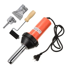 1Set 220V 1080W Hot Air Welding Tools Adjustable Hot Air Welder Heat Gun with Pencil Flat Tip Nozzle Pressure Roller