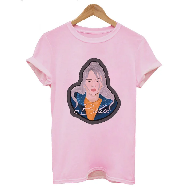 Ваша OEN EYES Billie Eilish Harajuku Fans белая футболка женская Camiseta Mujer футболка Эстетическая уличная футболка
